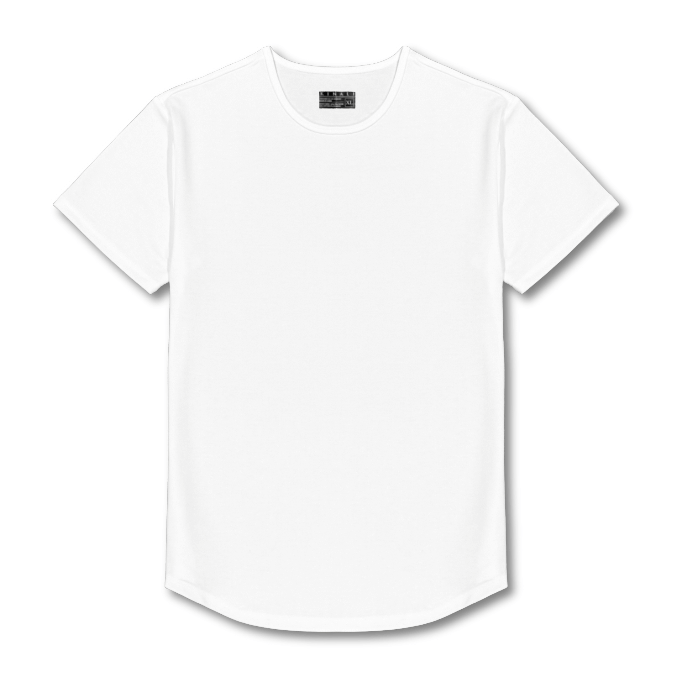 Classic SS Tee | Curve Hem | White – Kinali