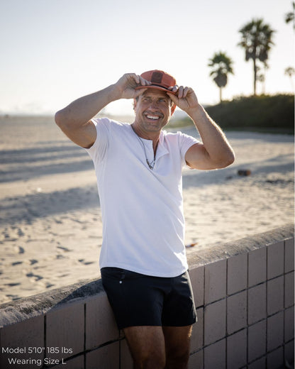 Signature Henley | Curve Hem | Pure White