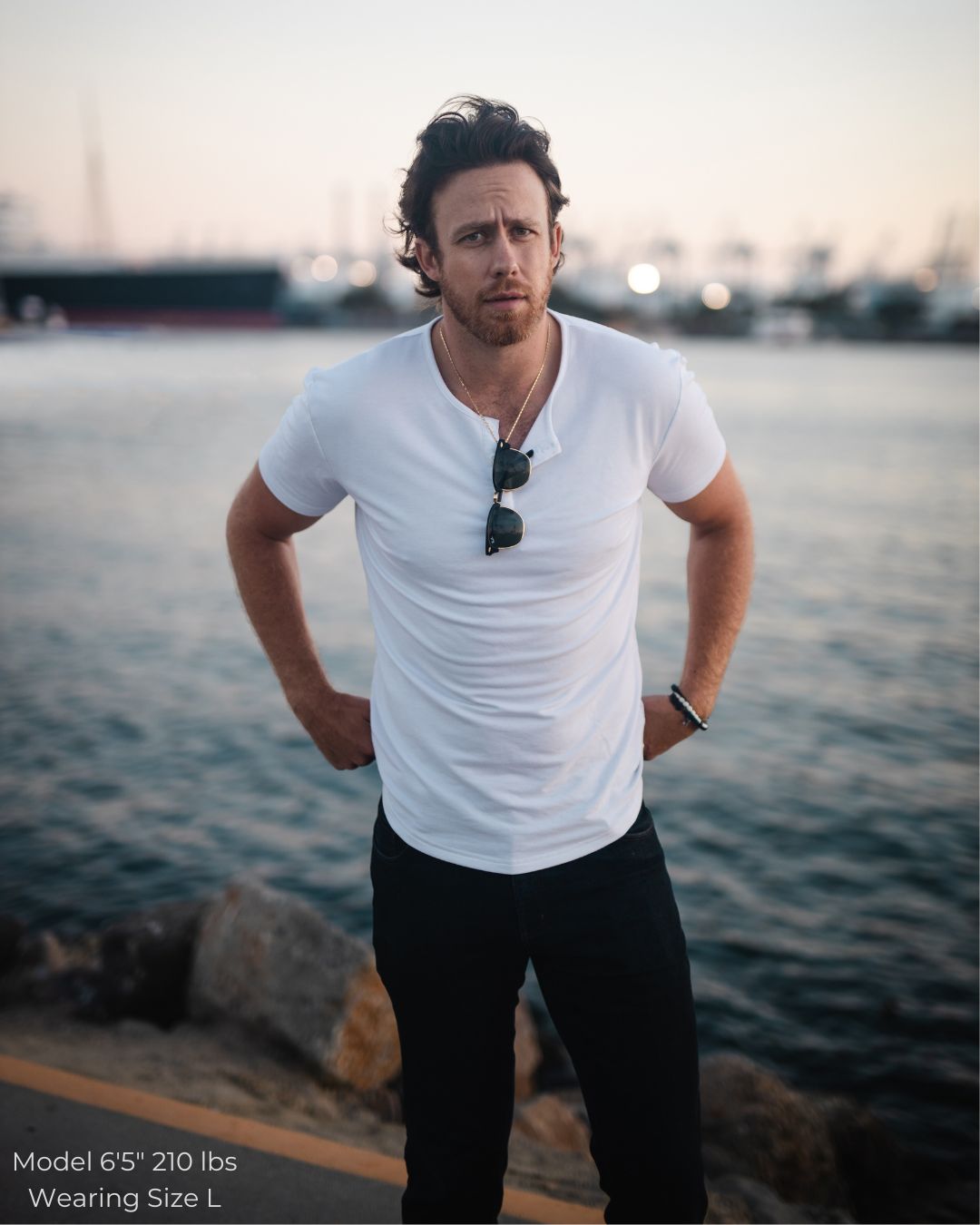 Signature Henley | Curve Hem | Pure White