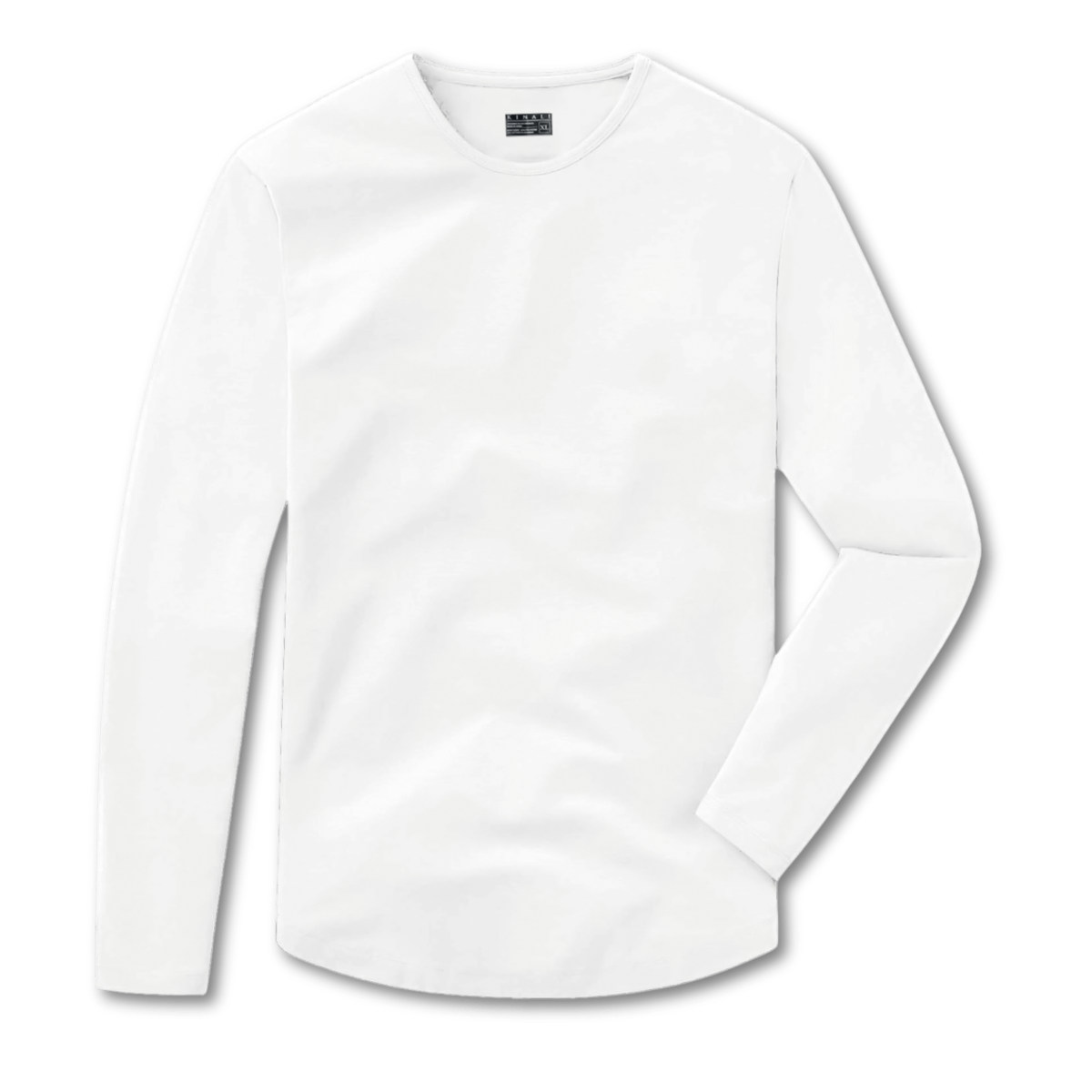 Classic LS Tee | Curve Hem | White