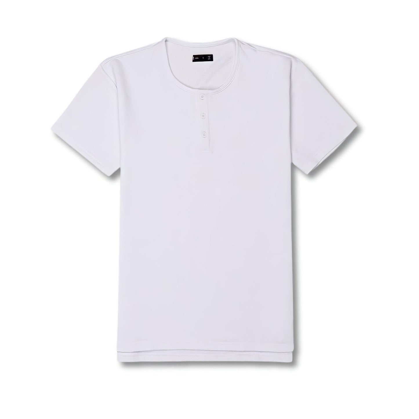 Signature Henley | Split Hem | Pure White