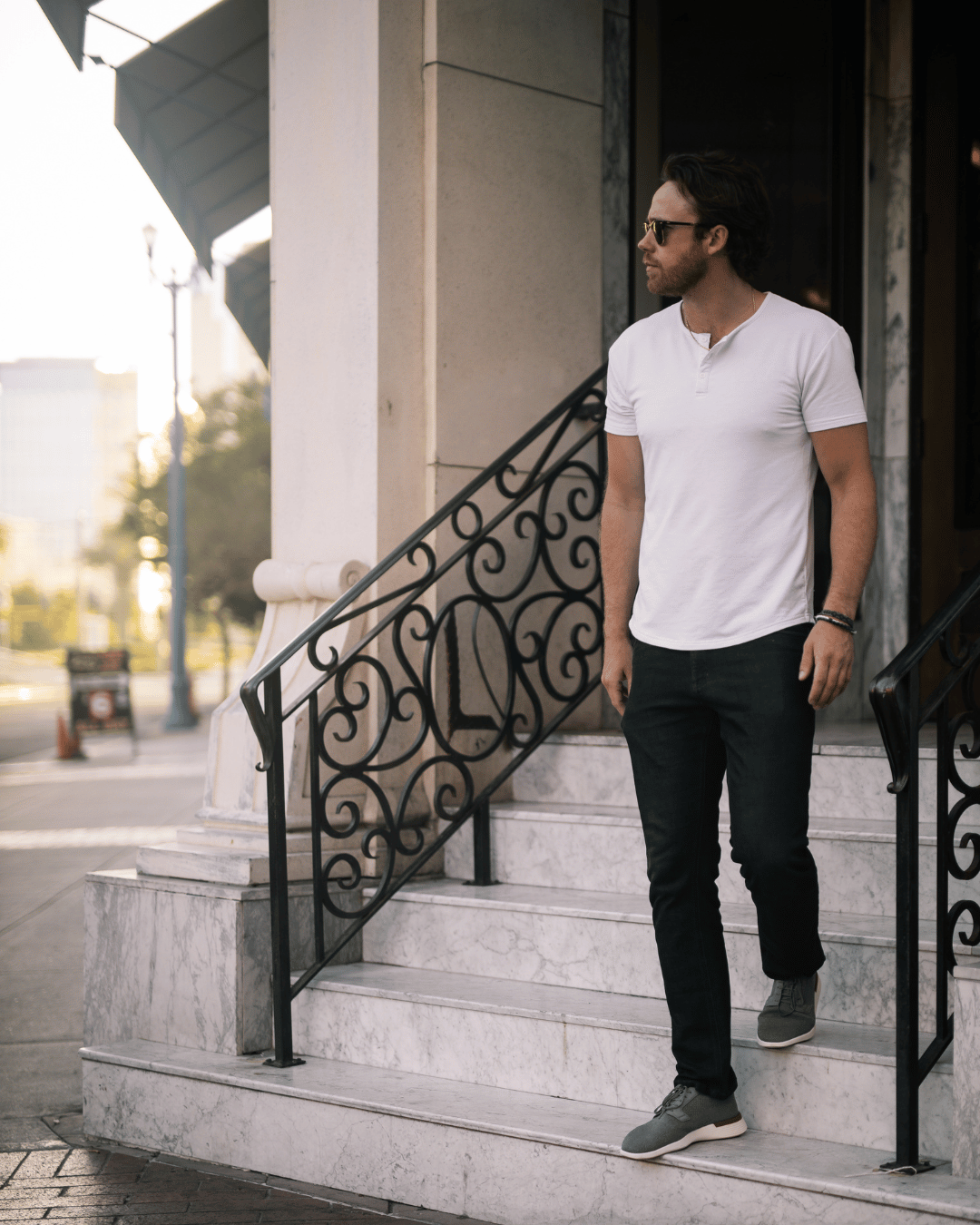 Signature Henley | Curve Hem | Pure White