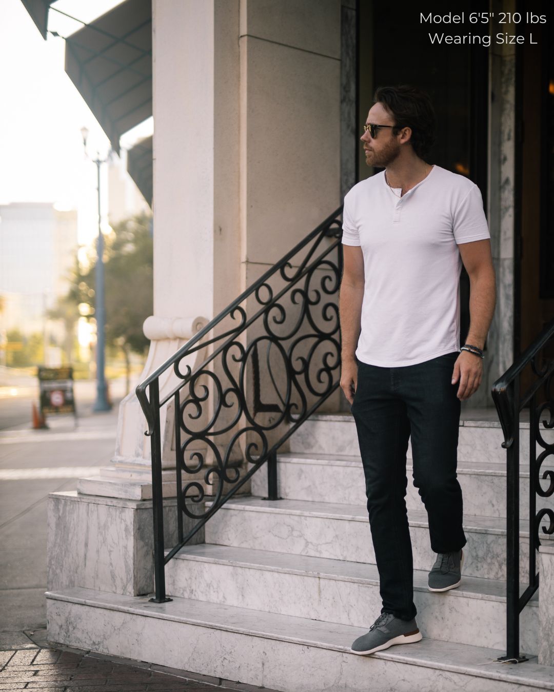 Signature Henley | Curve Hem | Pure White