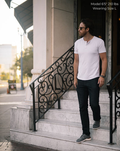 Signature Henley | Curve Hem | Pure White