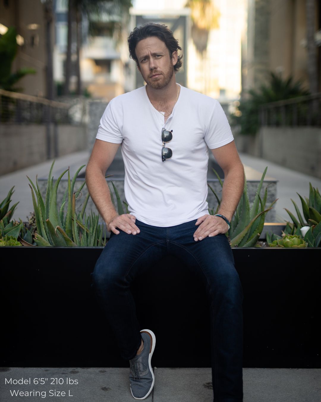 Signature Henley | Split Hem | Pure White